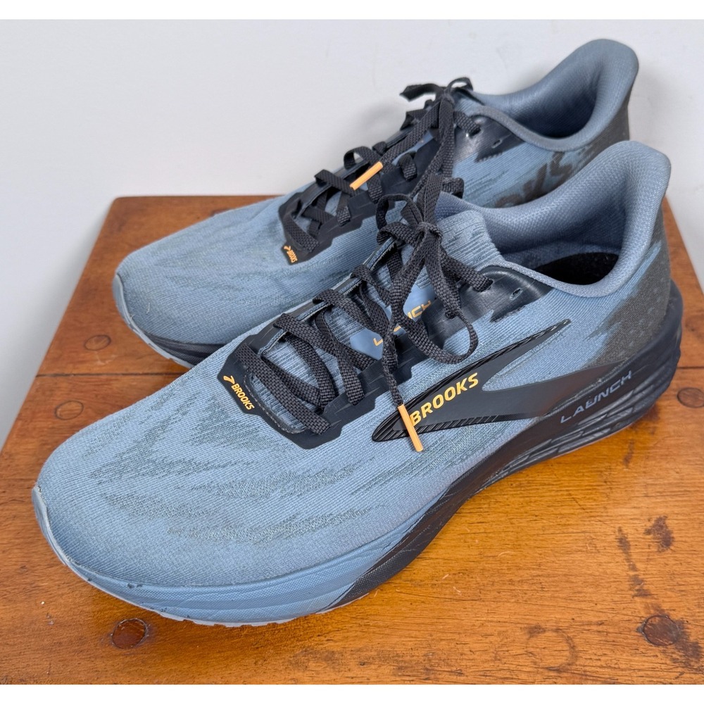 Brooks Launch 10 Blue Gray Lightweight Road Running Shoes Mens Sz 11 D Medium